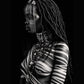 Tableau Femme Noir : portrait expressif africain.