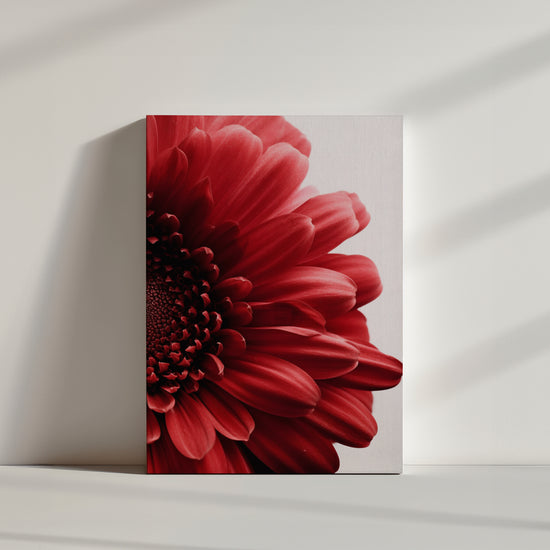 toile photo d'une fleurs rouge