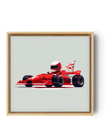 schilderij voor jongenskamer, Formule 1 rode auto,