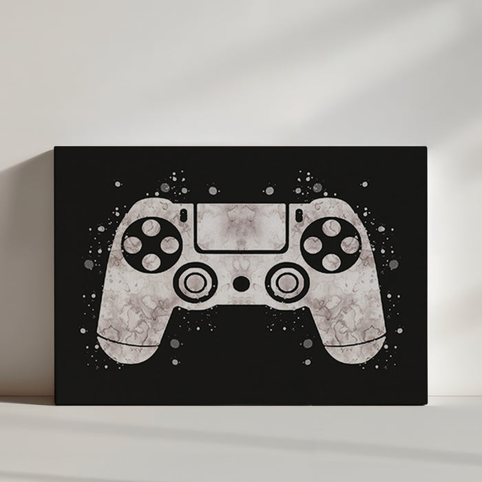 Gaming poster featuring a white controller illustration