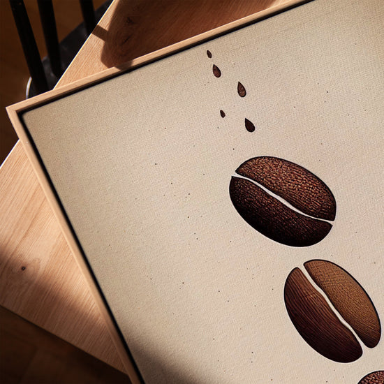 Minimalist Coffee Beans Wall Art for Kitchen