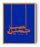 Tableau islamique calligraphie arabe orange bleu royal encadré chêne doré décoration murale moderne