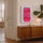 Tableau islamique calligraphie arabe Hubb Salam rose fuchsia décoration murale moderne spirituelle