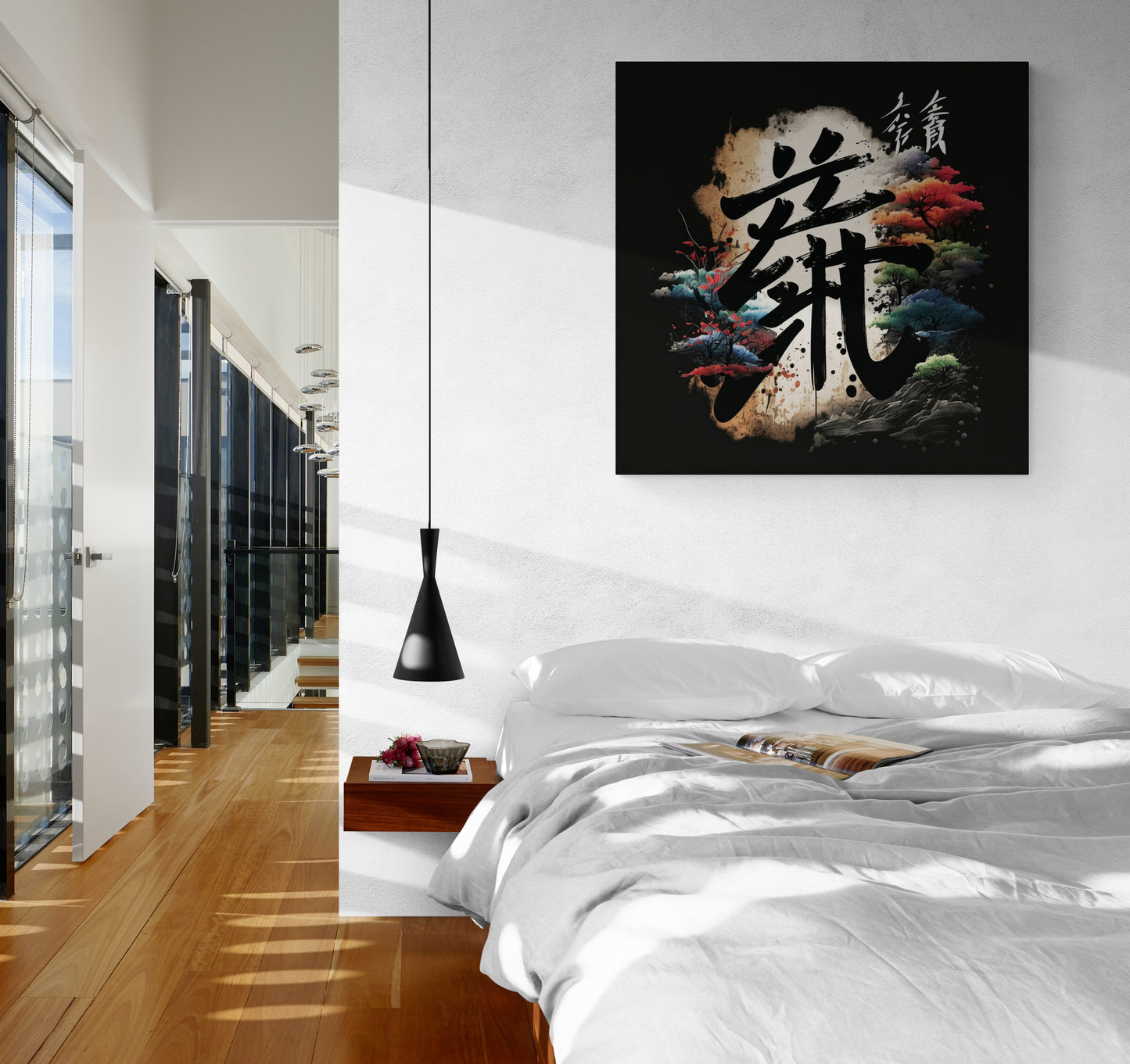 Décoration murale élégante : tableau harmonieux, esprit zen, style japonais