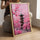 Tableau japonais pagode et cerisiers roses pour décoration murale salon zen ambiance apaisante