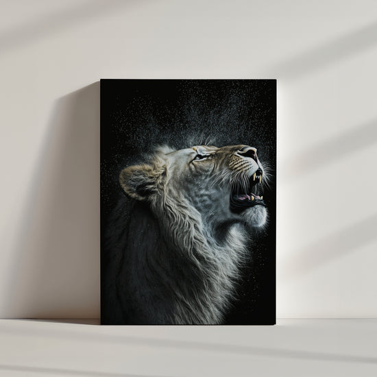 Roaring White Lion Photo Print