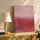 Minimalist abstract Love artwork in shades of pink and red for modern home decor