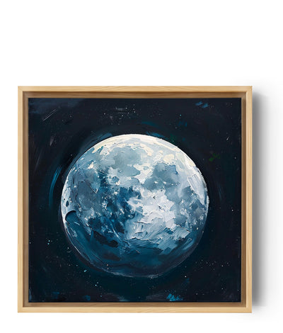 Leinwand im Malstil, Darstellung des Mondes, Planet.