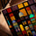 Mosaic-style Middle Eastern houses framed wall art for living room, golden oak frame