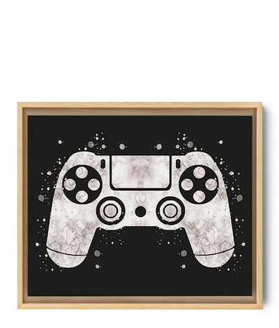 un tableau de gamer avec une illustration de manette blanche