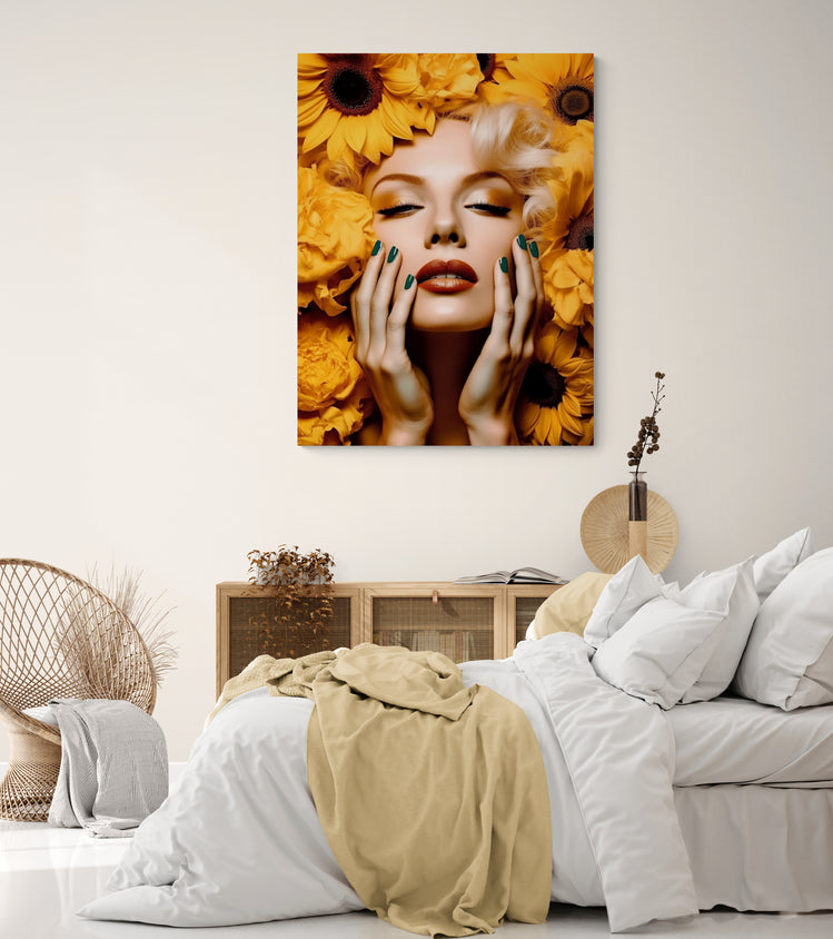 Photo Marilyn Monroe, tableau envoûtant, couleurs lumineuses.