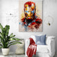 Toile Iron Man Marvel, décoration murale colorée.
