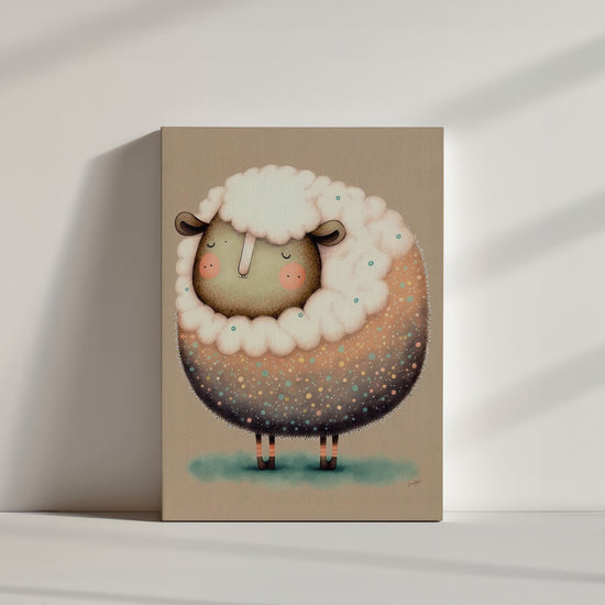 illustration pour enfant d'un mouton blanc mignon