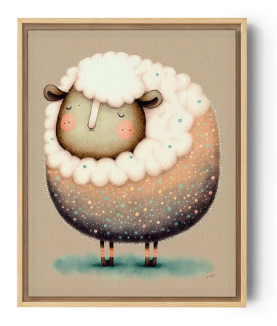 ilustración infantil de una linda oveja blanca