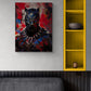 Tableau Black Panther mural, salon vibrant, pièce de caractère