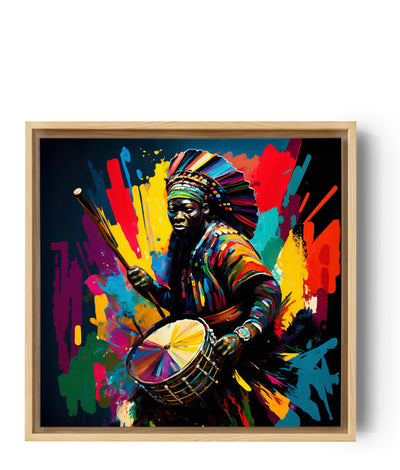 buntes Kunst-Wandbild afrikanischer Musiker