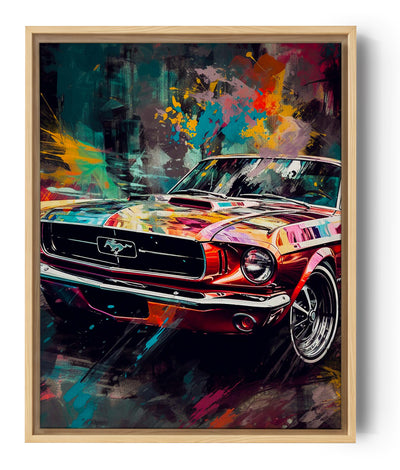 Bild Mustang 1967, farbenfroh, realistisch, personalisierbar, künstlerisch