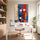Tableau orchidée pop art couleurs vives vase coloré décoration murale moderne salon tendance
