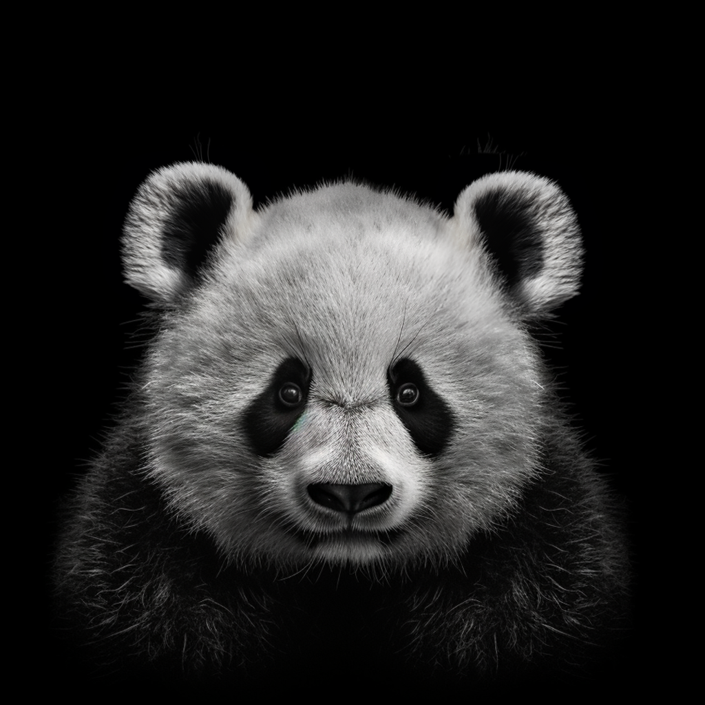 Zen Panda Wall Art Canvas – Black & White Decor