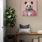 Décoration murale unique, notre tableau panda apporte une touche de couleur et d'originalité à une entrée de maison
