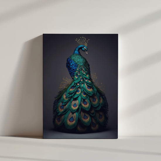 Realistic Photo of a Majestic Blue Peacock