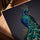Iridescent Royal Peacock Wall Art for a Minimalist Office