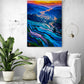 toile décoratif paysage de riziére colores qui apporte une touche de couleurs dans un salon blanc