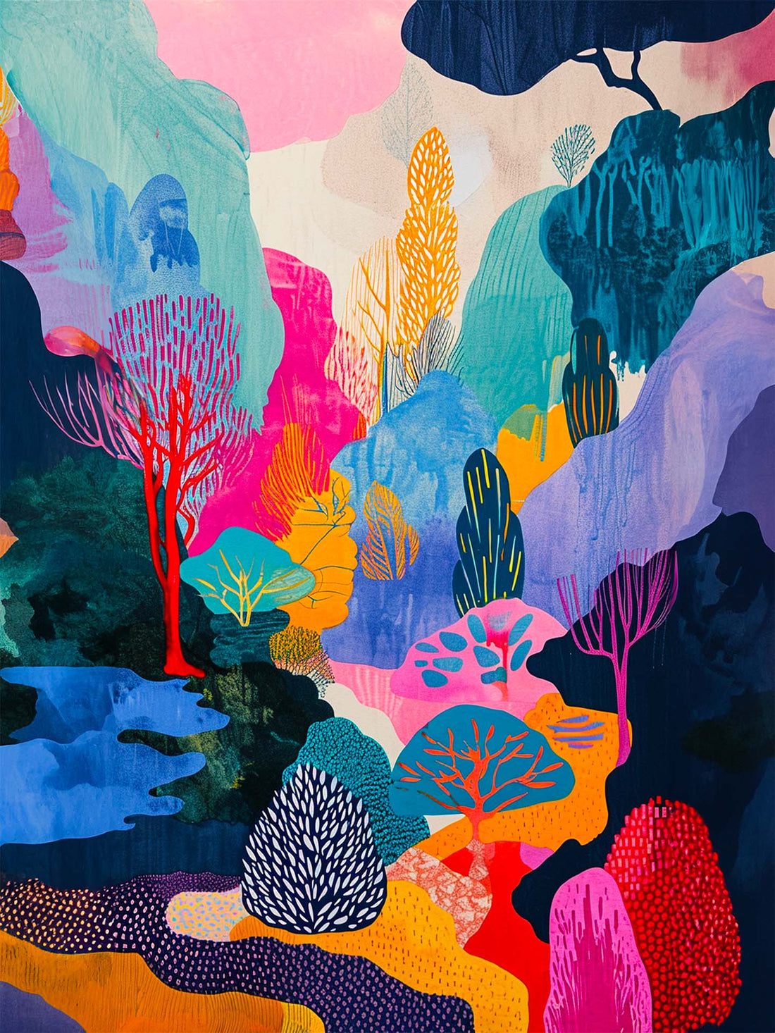 Original Painting – Dazzling Fantasy Forest