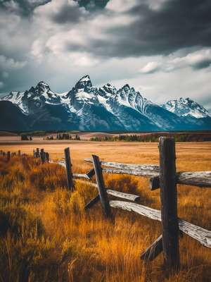 photo art of a scenic mountain landscape