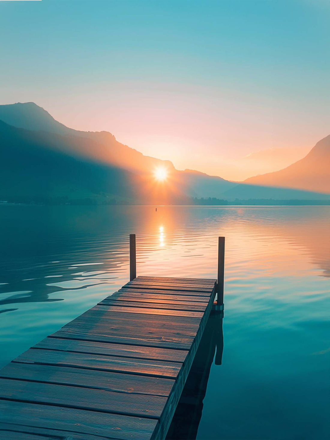 Bridge Over Lake Canvas Wall Art – Calm & Serenity