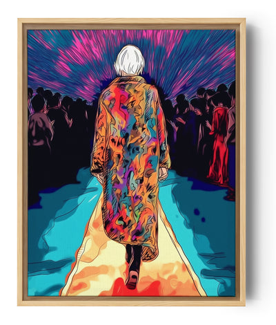 kleurrijk schilderij, modeshow, illustratie