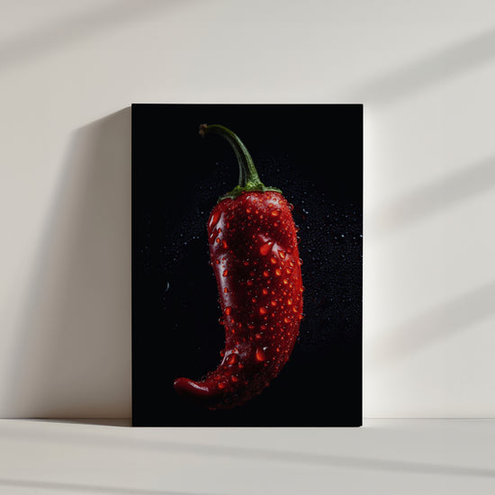 tableau piment rouge pour décorer une cuisine