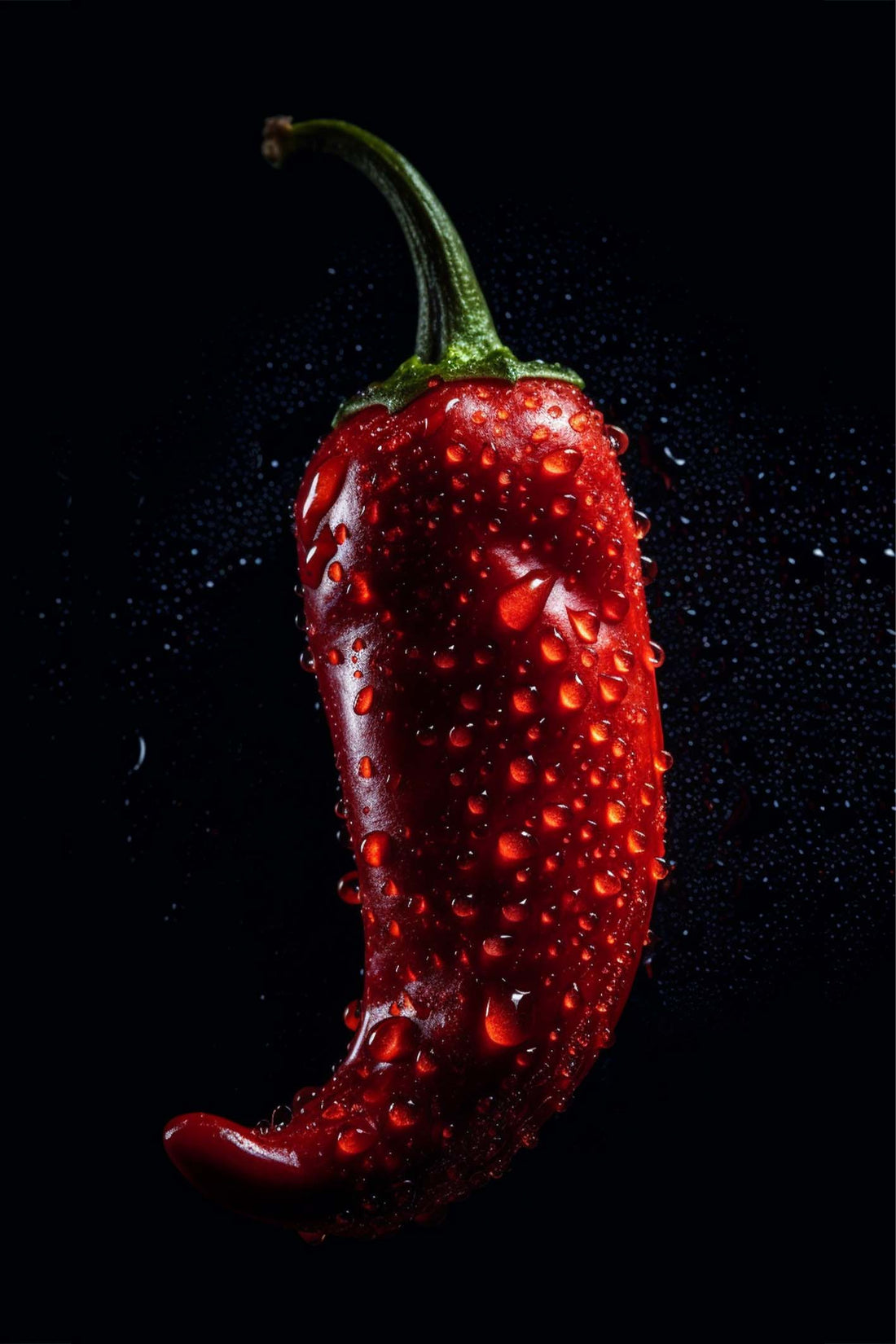 Original Red Chili Pepper Painting – Spicy Kitchen Wall Art