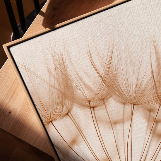 Aigrettes de pissenlit tableau décoratif pour bureau scandinave