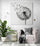 Minimalist interior decoration: dandelion art print enhancing a modern living room.