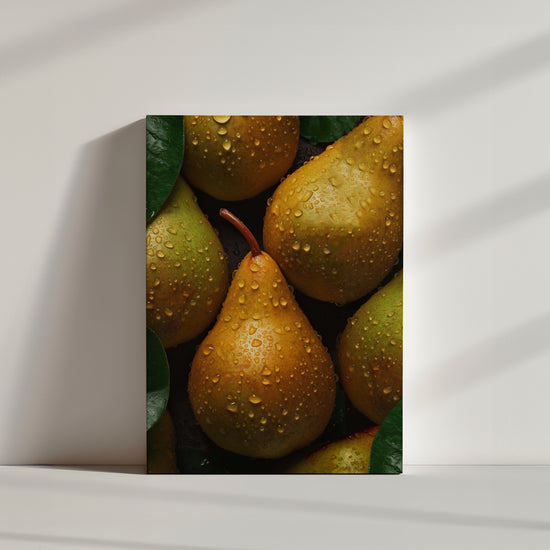 Tableau poire : fraîcheur, élégance, convivialité et gourmandise.