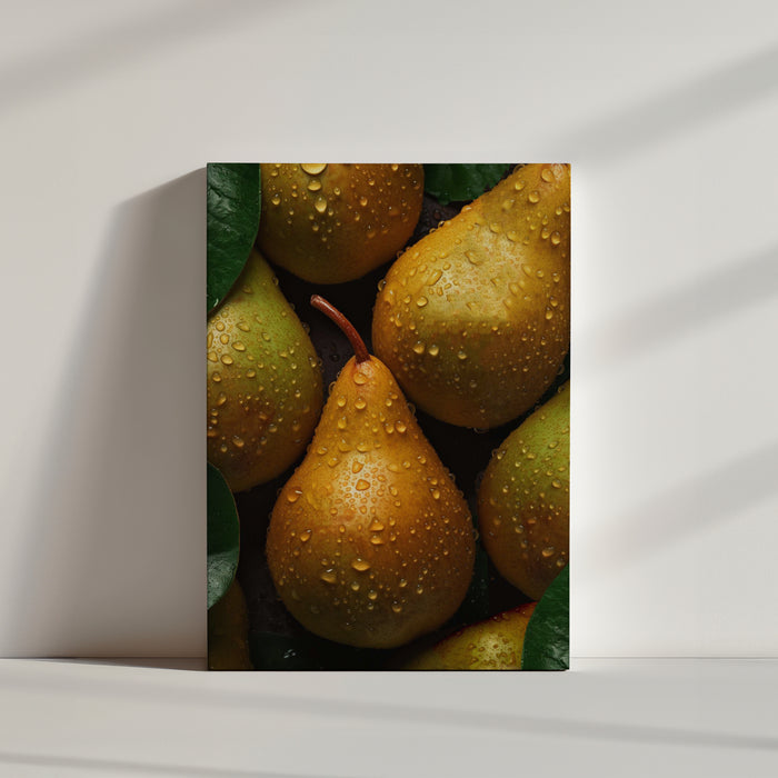 Pear wall art: fresh, elegant, inviting kitchen decor