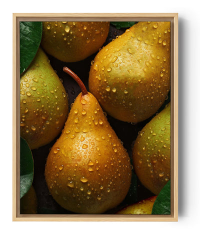Pear wall art: fresh, elegant, inviting kitchen decor