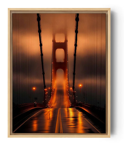 Canvas photo, Golden Gate Bridge in the fog