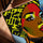 Pop Art African Woman Framed Wall Art with Golden Oak Frame for Living Room