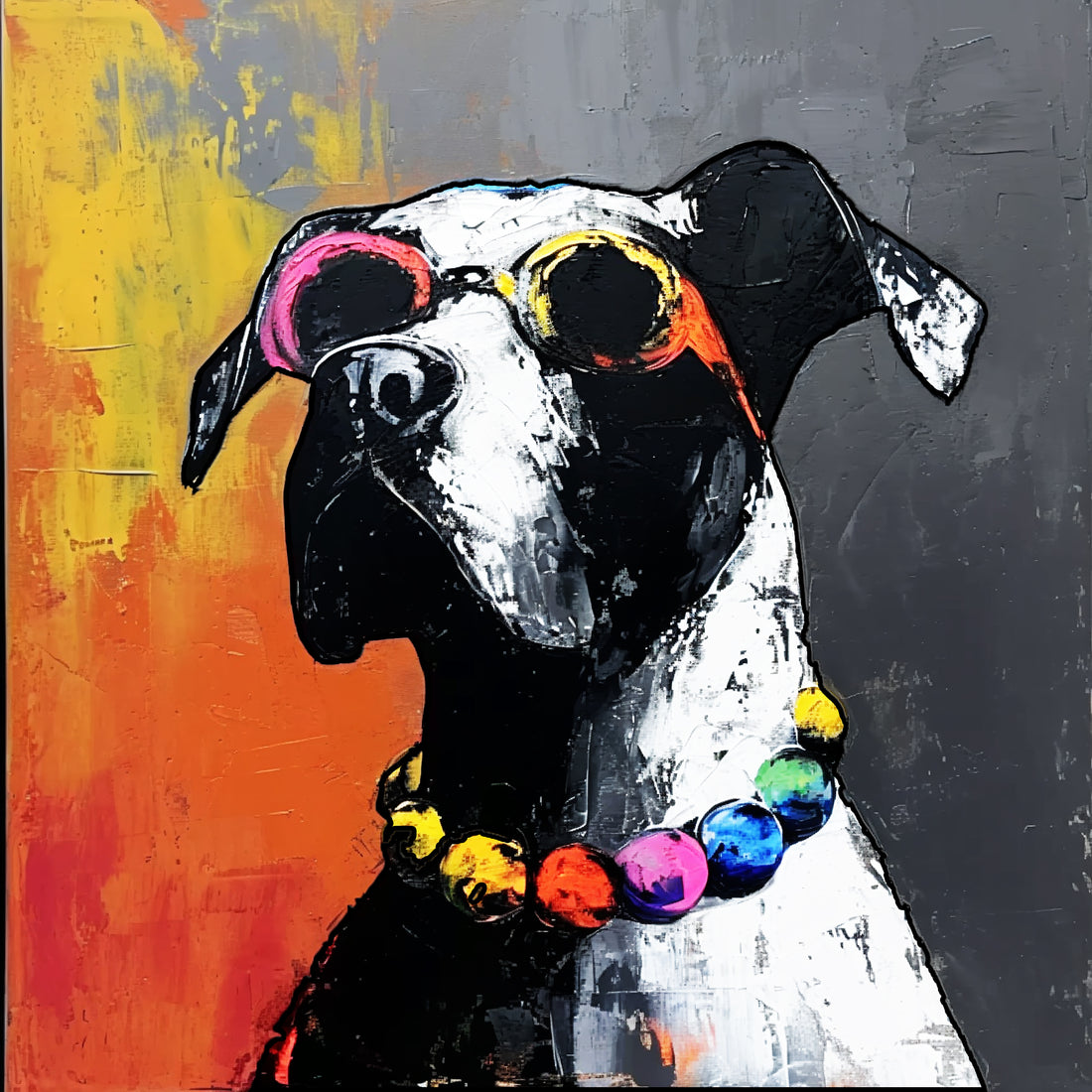 Pop Art Dog Canvas Wall Art – Modern Joy