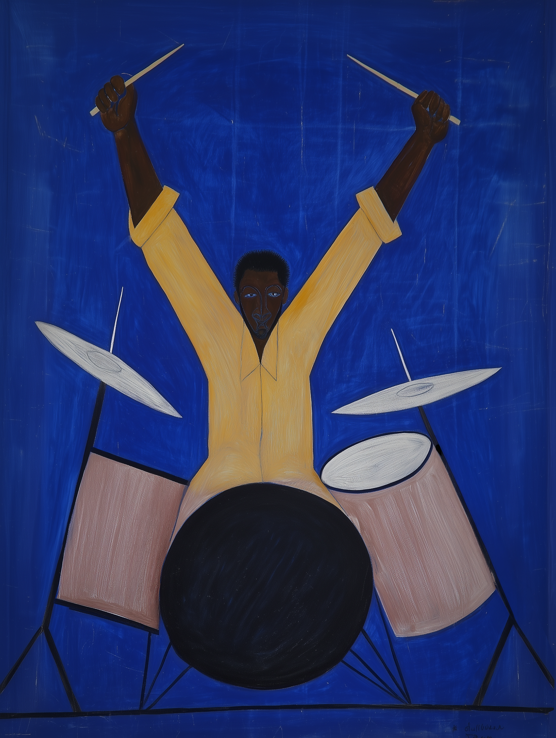 Original Drummer Painting – Rhythmic Celebration