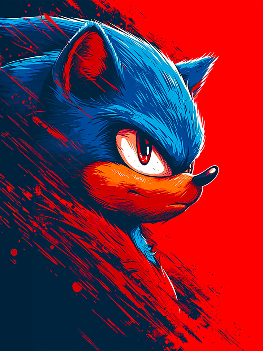 Sonic the Hedgehog Canvas Print – Blue Hero Energy Wall Art
