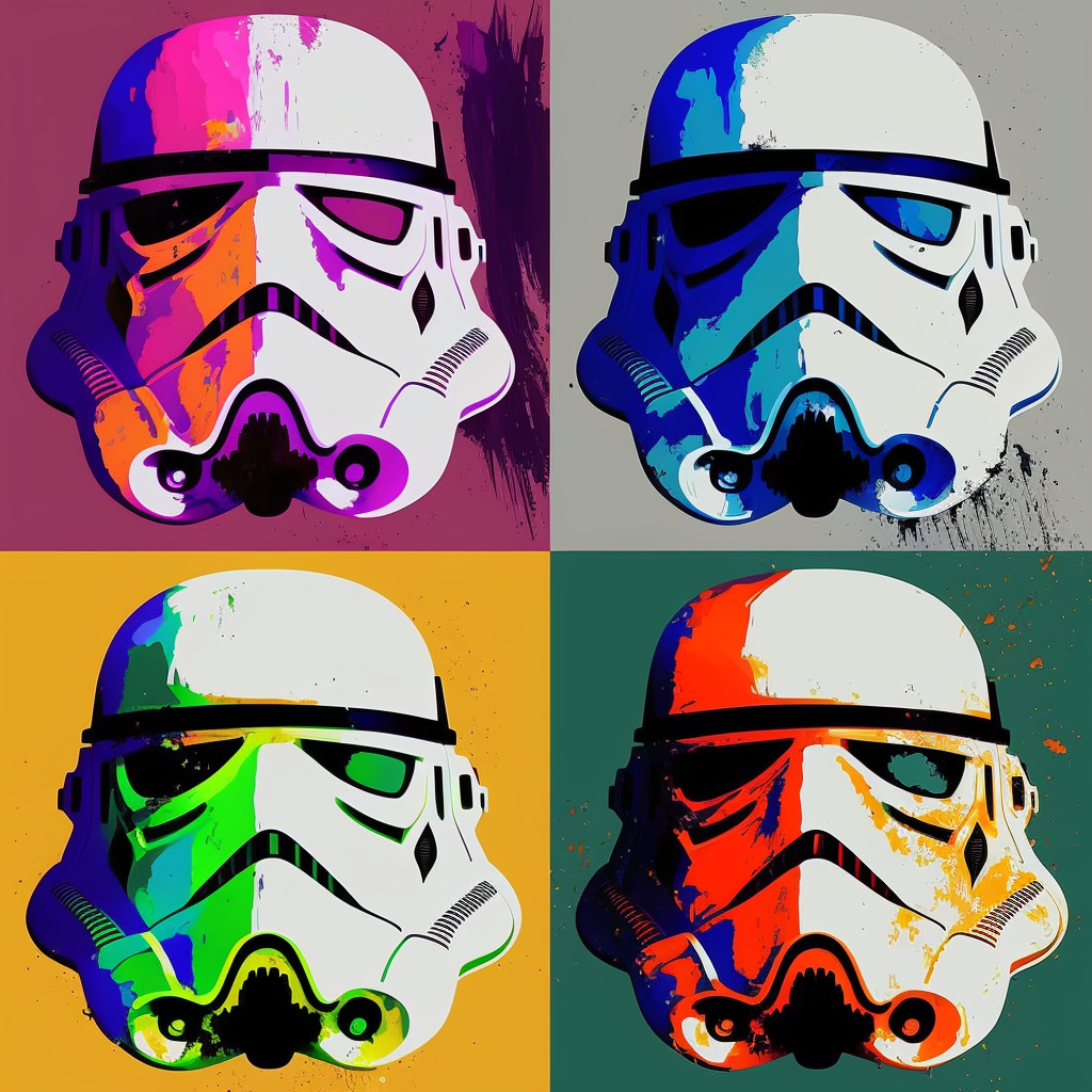 Tableau Star Wars Pop Art : une fusion audacieuse d'Andy Warhol et des Stormtroopers