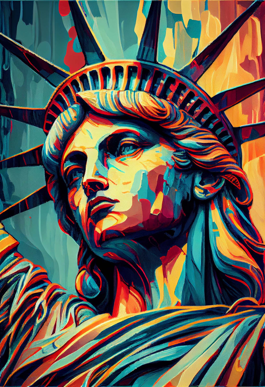 Tableau sur toile Statue de la Liberté - Éclat coloré