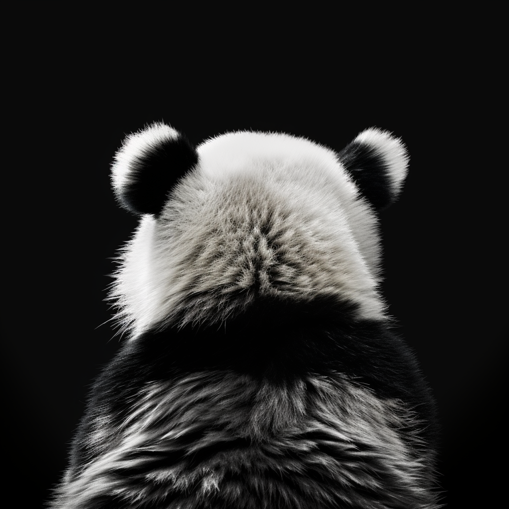 Panda Silhouette Wall Art – Gentle Dance