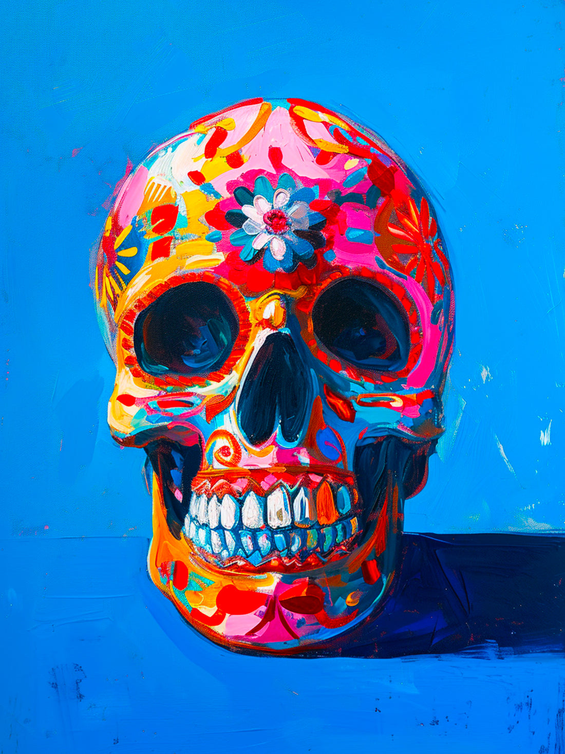 Tableau mural Crâne mexicain - Couleurs éclatantes