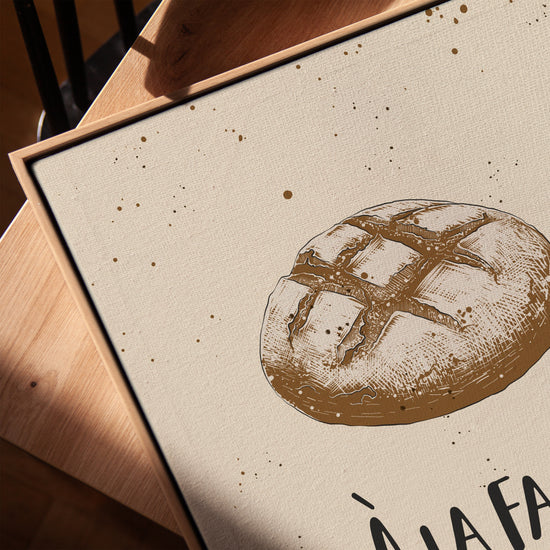 Pain de campagne rustique tableau pour cuisine minimaliste