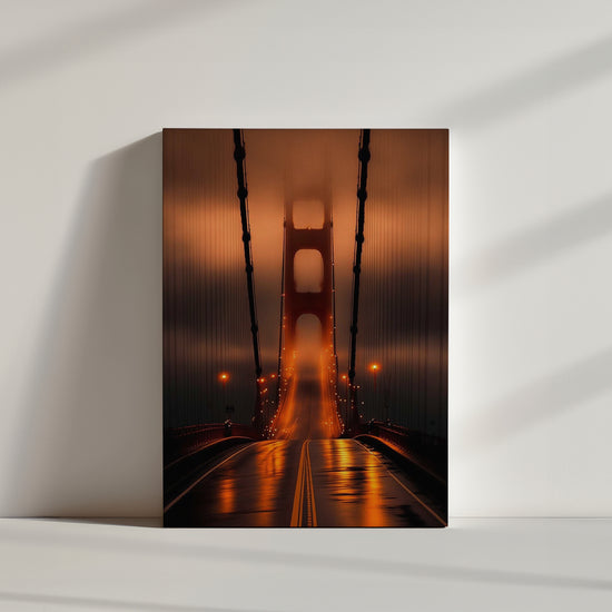 Canvas photo, Golden Gate Bridge in the fog