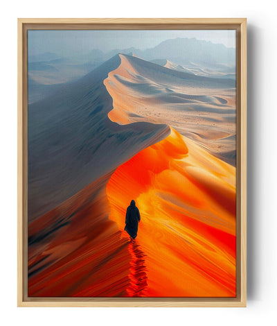 Leinwand Wüste, Tuareg, Landschaft, orangefarben.
